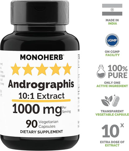 Andrographis Extract 1000 mg - 90 Vegetarian Capsules