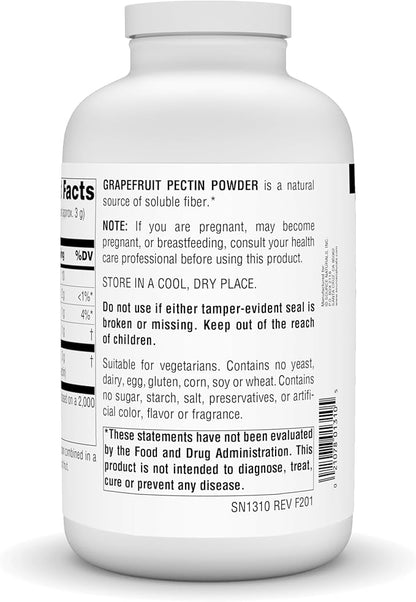 Source Naturals Grapefruit Pectin, Soluble Fiber - Dietary Supplement - 16 oz Powder