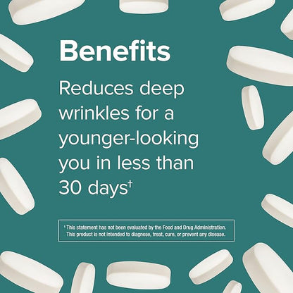 Webber Naturals Collagen30 with Ceramides, Bioactive Collagen Peptides, 120 Tablets, Hydrating Glow, Helps Improve Skin Hydration, Elasticity & Smoothness, Non GMO, Dairy & Gluten Free