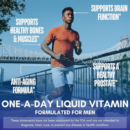 Premium Liquid Multivitamin for Men | Sugar Free Men’s Multi-Vitamin | 100+ Vitamins, Minerals & Amino Acids to Support Muscle, Heart, Brain Health & Energy | 98% Absorption Rate | Non-GMO | 32 Serv