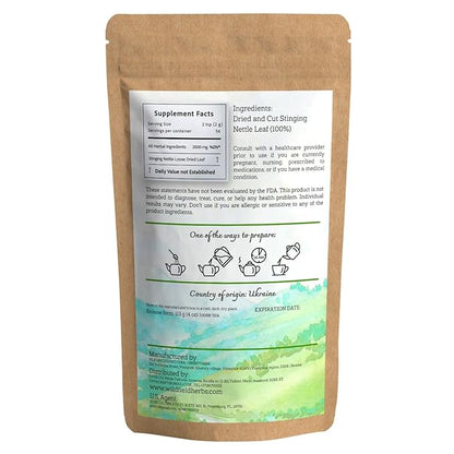 4 oz. Dried Nettle Leaf Tea Ortiga Planta Nettle Herb Bulk Stinging Nettle Leaf Herb Tea (Urtica dioica) & Propolis Extract Drops - Propolis Tincture 2040mg Liquid Herbal Supplement - 2 Oz, Pack of 1