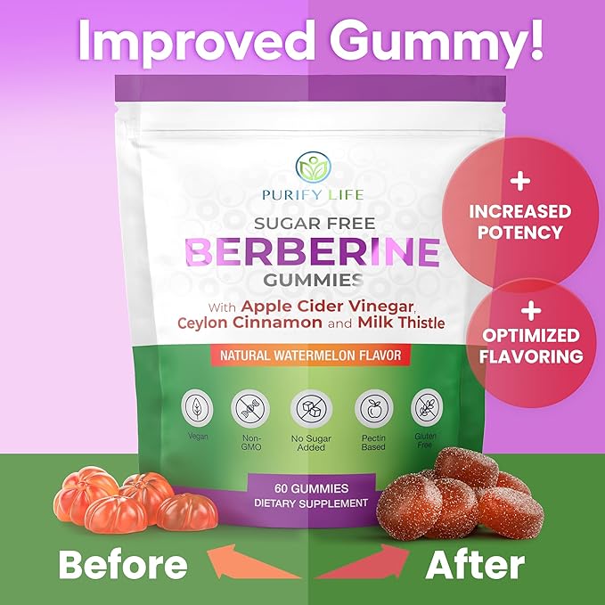 Keto Berberine Complex Gummies (Sugar-Free) with Ceylon Cinnamon, Milk Thistle, ACV [AMPK Metabolic Activator] Berberine Supplement for Metabolism, Energy, Gut Health, Fasting & Body Mass Control