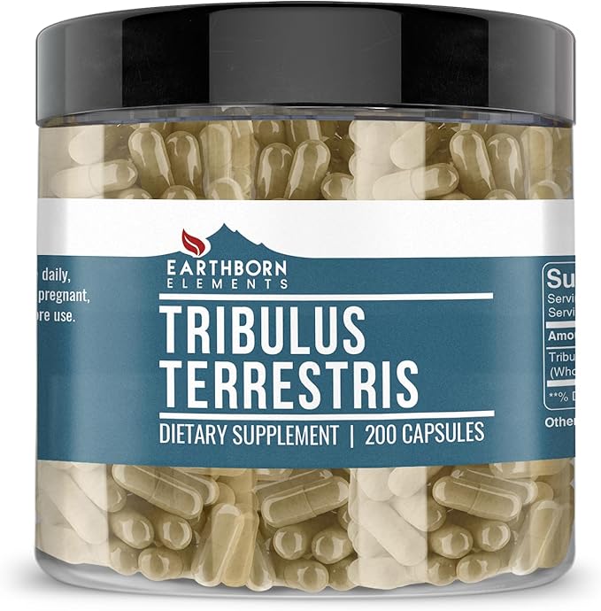 Earthborn Elements Tribulus Terrestris 200 Capsules, Pure & Undiluted, No Additives