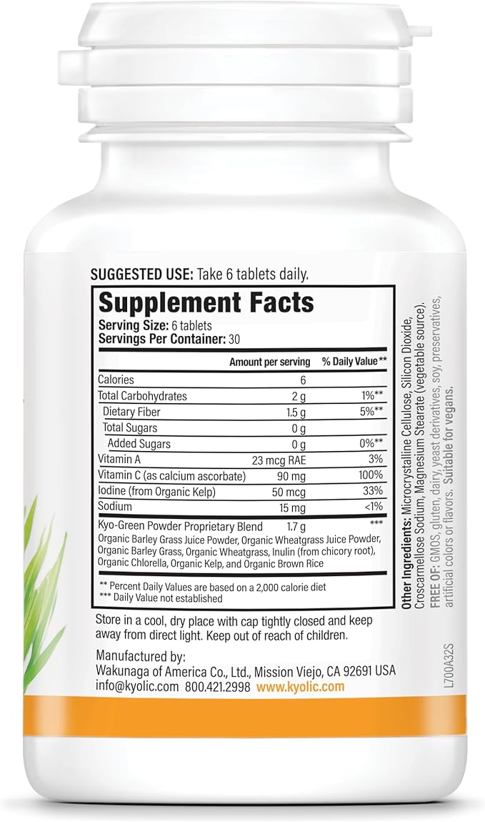 Kyo-Green Greens Blend Energy Tablets, 180 tablets