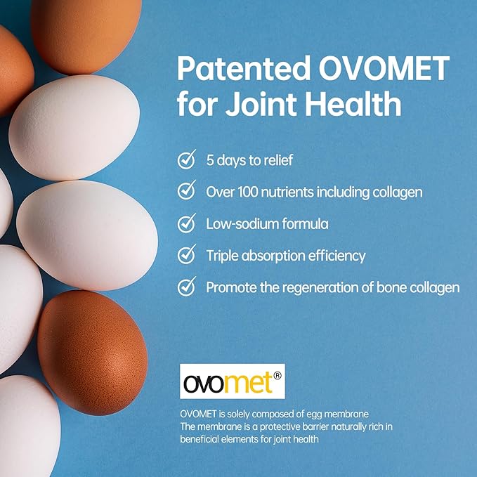 OVOMET Joint Pain Relief Supplement & Non-Chemical TGN Fish Oil 99.9% Purity & Max Absorption Rate