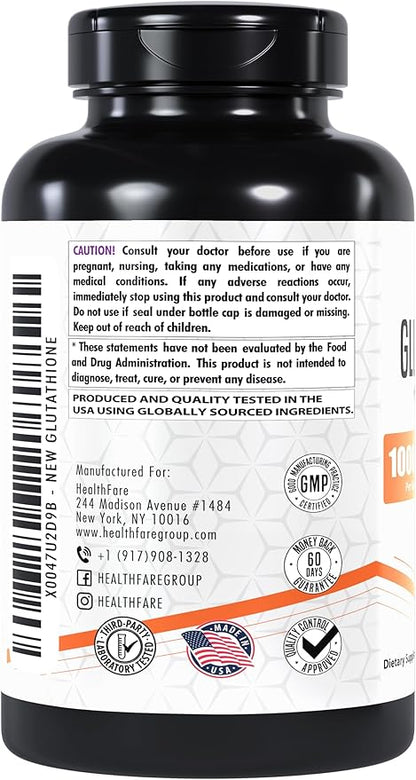 Glutathione Supplement, 1000mg | 150 Veg Capsules | Non-GMO | Gluten-Free| Made in USA