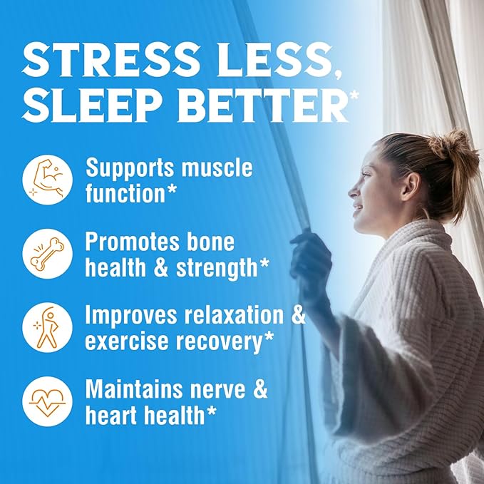 Magnesium Complex Supplement 6 in 1, 1160mg Chelated Magnesium Glycinate, Citrate, Aspartate, Gluconate, Carbonate & Lactate for Sleep, Calm & Muscle, No Oxide