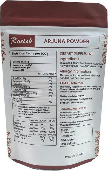 Arjuna Powder | Terminalia Arjuna Powder (3.52, Ounces)