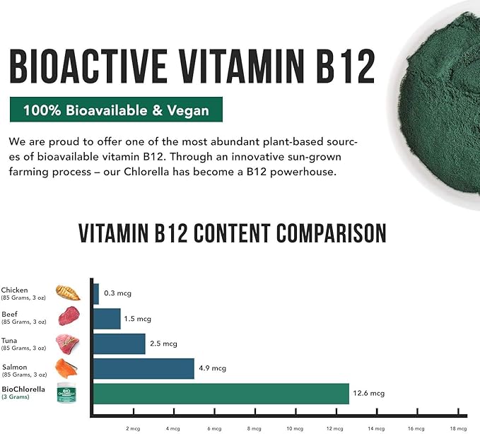 Organic Chlorella Powder – Raw & Sun-Grown – Nutrient-Dense Green Algae with CGF (Chlorella Growth Factor), Supports Overall Well-Being and Vitality – Vegan-Friendly – 75 Servings (225g)