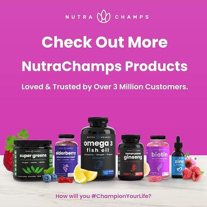 NutraChamps Women's Daily Multivitamin Supplement - Vegan Capsules with Biotin, Vitamins A B C D E K, Calcium, Zinc, Lutein, Magnesium - Premium Multimineral Multivitamin for Women
