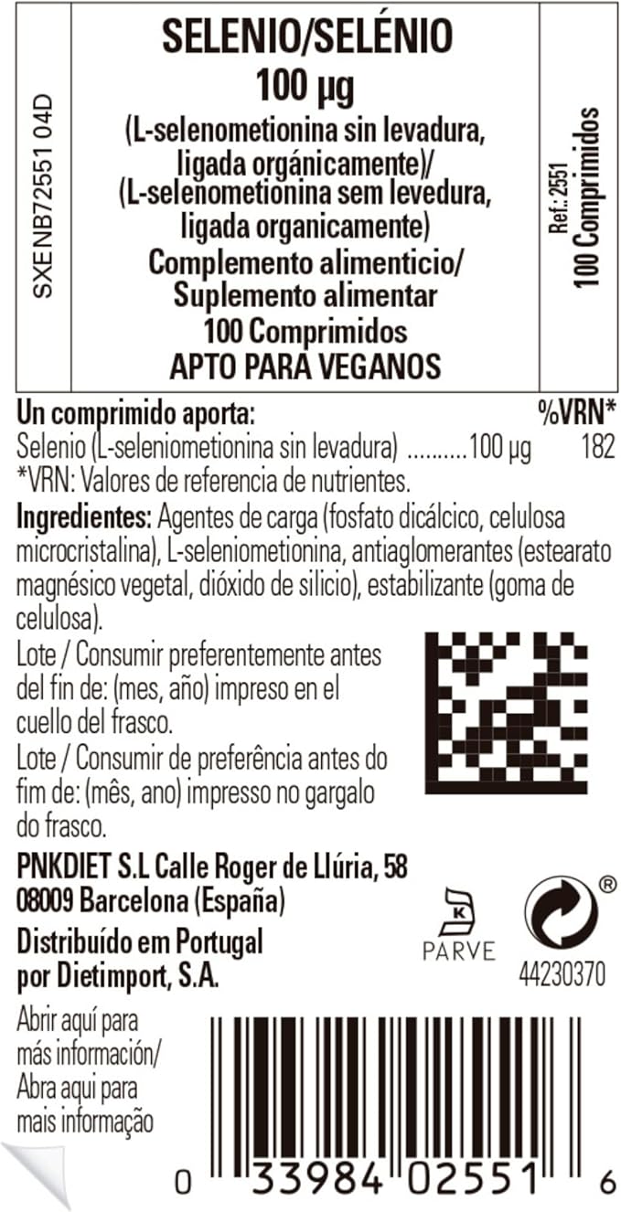 Solgar Yeast-Free Selenium 100 mcg - 100 Tablets - Supports Antioxidant & Immune System Health - Non-GMO, Gluten Free, Dairy Free, Kosher - 100 Servings