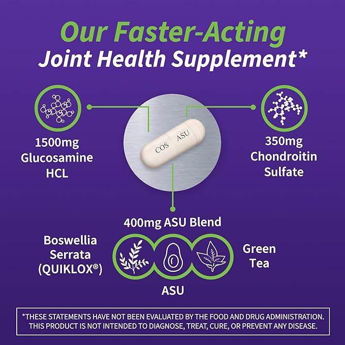 Nutramax Cosamin® ASU Joint Health Supplement with Glucosamine, Chondroitin & ASU for Men’s & Women's Joint Health, 90 Capsules