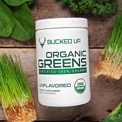 Greens Superfood Powder Unflavored | 8 Most Essential Mixed Greens | Certified 100% Organic | Chlorella, Spinach, Kale, Spirulina, Alfalfa, Broccoli, Wheat Grass, & Barley Grass | 30 SERV | 9.52 OZ