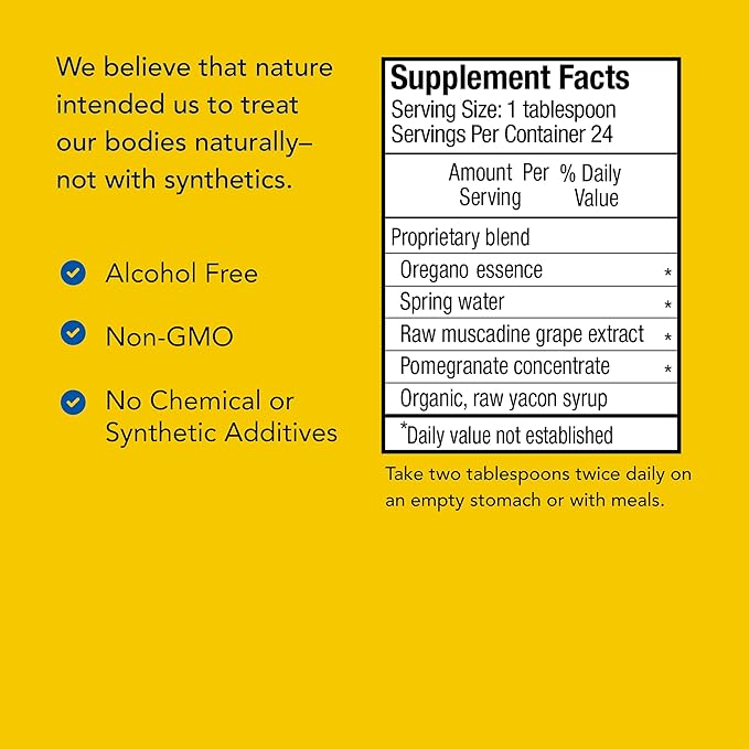 NORTH AMERICAN HERB & SPICE Oreganol Juice - 12 fl oz - with Real Pomegranate & Grape - Cardiovascular Support - Non-GMO - 12 Servings