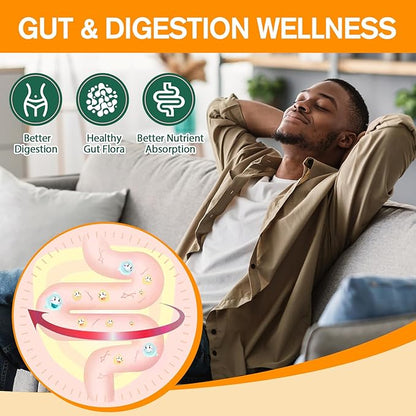 9-in-1 Probiotic Fiber Gummies for Adults Teens 16G Fiber per Serving, Psyllium Fiber Supplement with 5 Billion CFU Bacillus Coagulans, Inulin, ACV for Digestion Gut Immunity - 60 Gummies