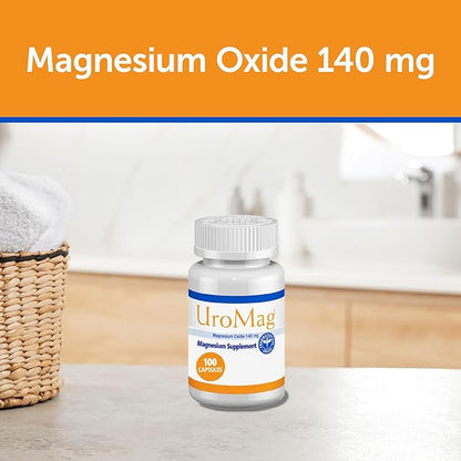 Uro-Mag Magnesium Supplement, Magnesium Oxide Dietary Mineral Supplement, 100 Count