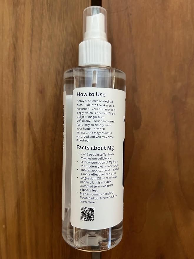 Magnesium Oil Spray - Unscented Regular Strength - 2 x 8oz - Huile de Magnésium - Product of Canada 237 ml x 2