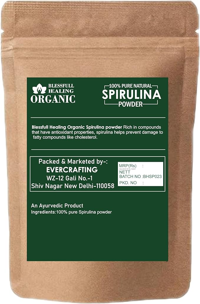 Organic 100% Pure Natural Spirulina Powder | 100 Gram / 3.52 oz