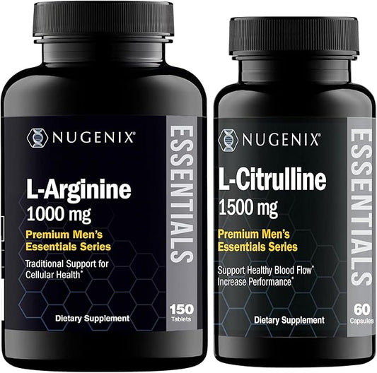 Nugenix Essentials L-Citrulline and L-Arginine Essentials Supplements for Men with Citrulline and Arginine