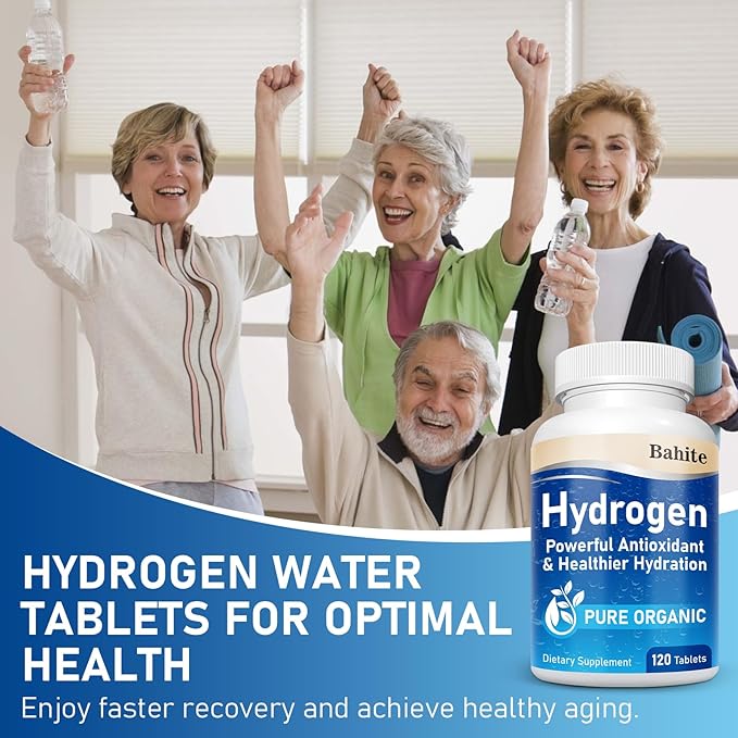 Hydrogen Water Tablets with Magnesium, Molecular H2 Hydrogen Tablets for Drinking Water, Brain Health & Cognitive Support, Non-GMO, Gluten Free, 120 Count