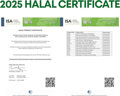 Zaytun Halal Zinc 50 mg Supports Immune Health and Healthy Skin, Antioxidant, One Per Day, US Made, 100 Tablets