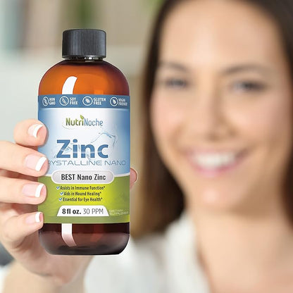 NutriNoche Pure Crystalline Liquid Zinc Supplement - 30 PPM - Colloidal Minerals