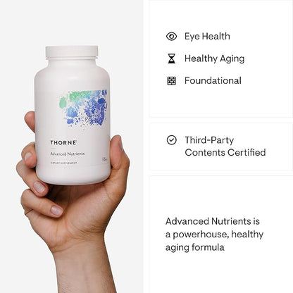 THORNE Advanced Nutrients - Multivitamin and Mineral Supplement with Nicotinamide Riboside Hydrogen Malate - Foundational Support, Healthy Aging and Eye Health* - 240 Capsules - 30 Servings