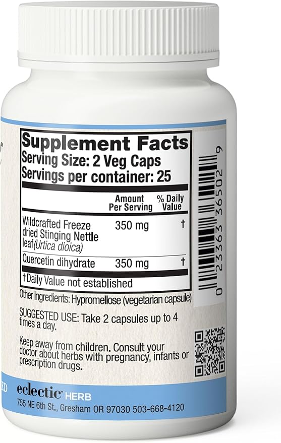 Eclectic Herb - Nettle Quercetin Capsules | Non-GMO, Vegan | 90 CT