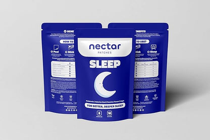 10x Sleep Patches with 6mg Melatonin, Valerian Root, Passion Flower & Hops | Extra Strength Formula for Deep, Restful Sleep | Easy-to-Apply, Long-Lasting & Comfortable