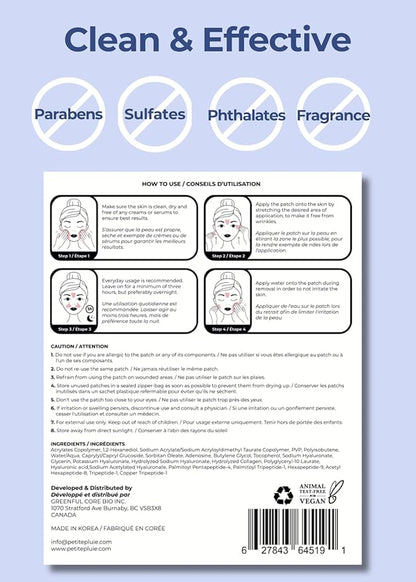 Overnight Wrinkle Patches for Face - Premium Korean Face Lift Tape with Collagen & Peptides - Anti Wrinkle Tape for Frown & Smile Lines, Forehead, Eyes, Crow’s Feet | 50 Count
