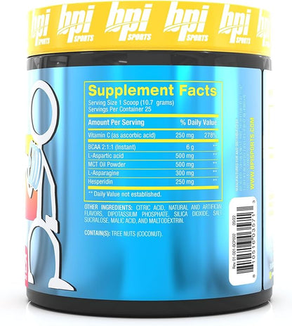 BPI Sports Best BCAA Pump - BCAA Powder Intra Workout Sports Drink with Branched Chain Amino Acids for Hydration & Recovery, for Men & Women - Lemon Squeeze - 25 Servings