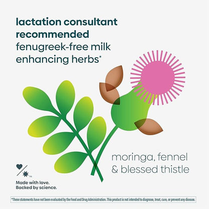 UpSpring Milkflow Electrolyte Breastfeeding Supplement Drink Mix Fenugreek-Free, Moringa & Blueberry Acai Flavor, Lactation Supplement to Support Breast Milk Supply and Restore Electrolytes, 16 Mixes