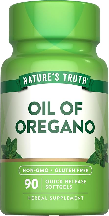 Nature's Truth Oregano Oil Softgels | 4000mg | 90 Pills | Contains Carvacrol | Non-GMO & Gluten Free Supplement