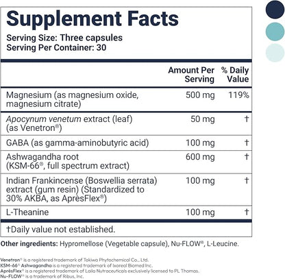 Zenful Sleep Supplement | Natural Deep Sleep Aid with KSM-66® Ashwagandha, Venetron® & AprèsFlex® | Supports Relaxation, Cortisol Balance & Stress Reduction | 30 Servings (90 Capsules)