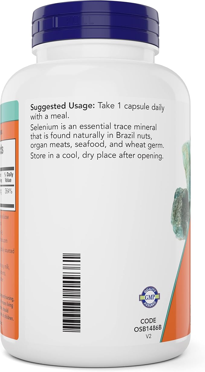 Now Foods Selenium 200mcg Capsules, 300 Count (Pack of 2) - L Selenomethionine Mineral Supplement for Women & Men - Veg Caps, Non-GMO, Vegan Friendly, Yeast-Free
