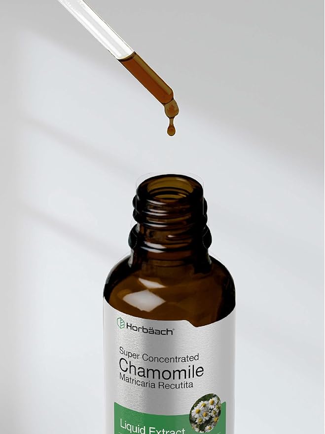Horbäach Chamomile Extract Liquid | 2 fl oz | Alcohol Free Supplement | Vegetarian, Non-GMO, Gluten Free Tincture