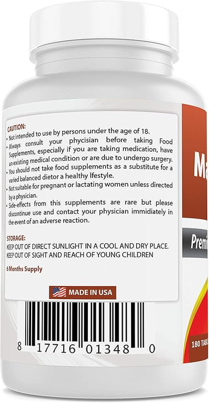 Best Naturals Magnesium oxide 500 mg 180 tablets