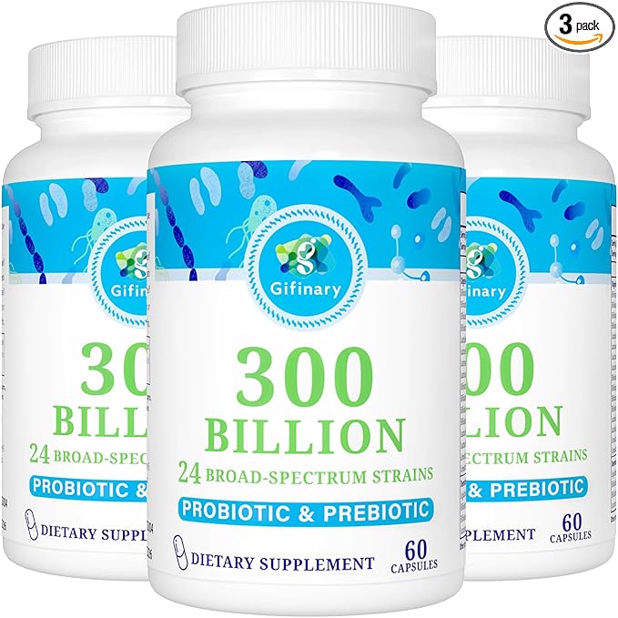 Probiotics for Women and Men, 300 Billion CFU, 24 Strains Probiotics with 15 Organic Herbs probiotics Blend, Probiotic Supplement for Digestive Gut Immune & Whole-Body Health -6 Month Supply