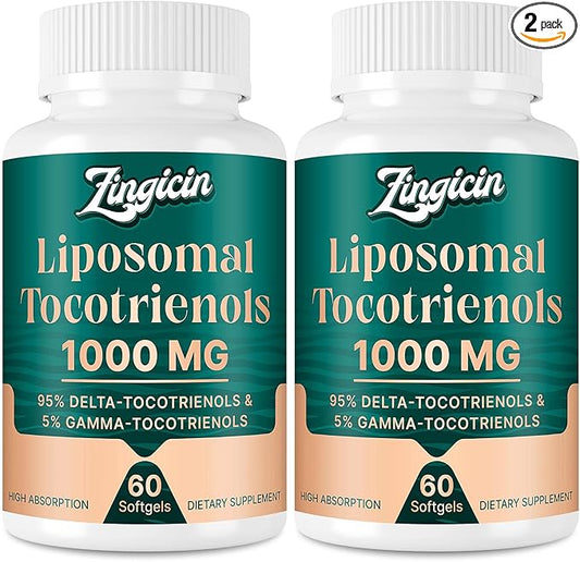 Vitamin E Tocotrienols - Liposomal Tocotrienols Supplement 1000mg, Highly Absorbable Delta Tocotrienol and Gamma Tocotrienol for Bone Health, and Antioxidant Support, 120 Softgels