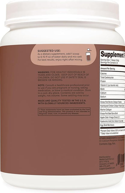 The Afterglow Multi Collagen Protein + Beauty (30 Servings, Chocolate) - Hair, Skin, Nail & Joint Support - Non-GMO & Gluten Free