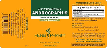 Herb Pharm Andrographis Liquid Extract for Immune System Support - 4 Ounce