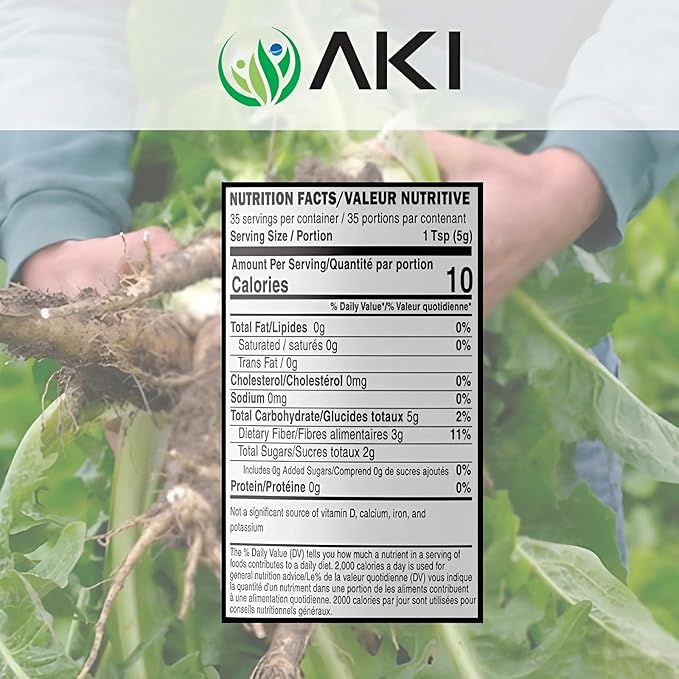 AKI Plant-Based Prebiotic Blend (6oz/170g) - Ideal Source of FOS & Inulin - Nourish Intestinal Flora & Immunity - Ideal for Protein Shakes, Juice, Smoothies - Keto Friendly, Vegan, Gluten & GMO Free