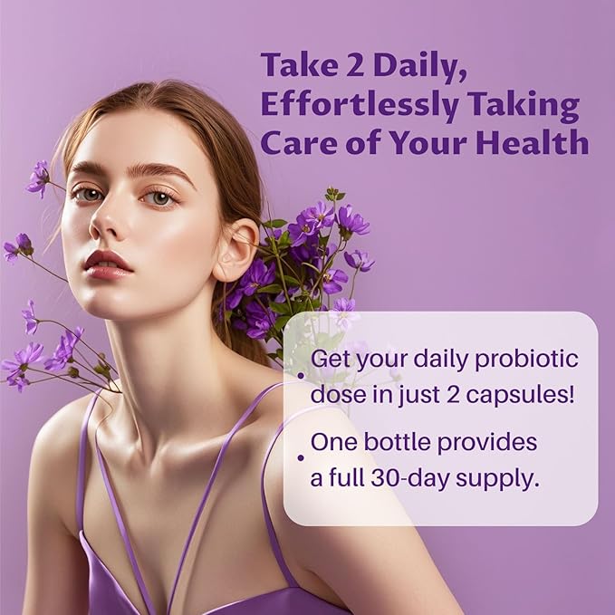 Vaginal Probiotics Prebiotics with Akkermansia 50 Billion CFU Probiotics for Viginal Health, 300 Million AFU Live Strain for Gut Health - 60Caps