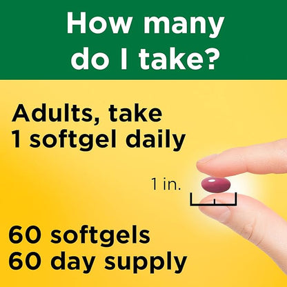 Nature Made Super B Energy Complex, Dietary Supplement for Brain Cell Function Support, 60 Softgels, 60 Day Supply