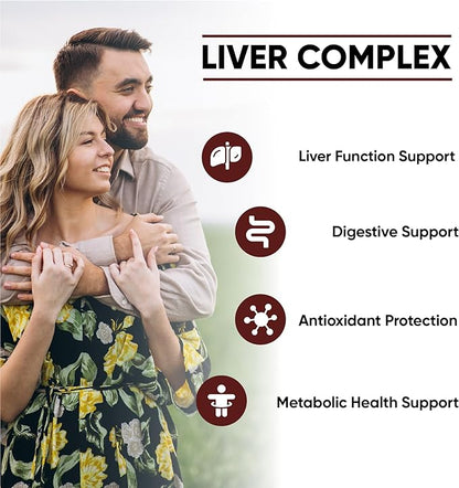Liver Detox Cleanse & Repair - Milk Thistle | Dandelion | Artichoke - 2 Months Supply - Natural Ingredients for Healthy Liver Function - Premium Liver Supplement - 120 Vegan Capsules