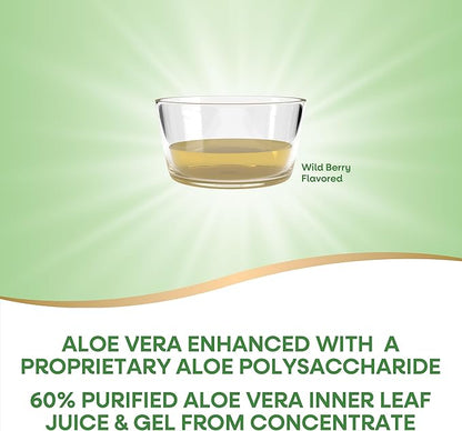 Nature's Way Aloe Vera Inner Leaf Gel & Juice, with Aloe Polymax+, 60% Purified, International Aloe Science Council Certified, Wild Berry Flavored, 33.8 fl oz