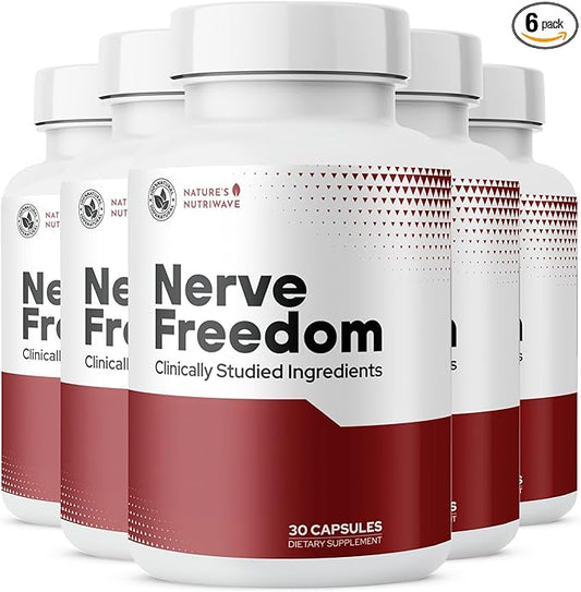 NerveFreedom Capsules - Plant-Based Formula with Turmeric, Alpha Lipoic Acid, and Magnesium Glycinate – Non-GMO, Made in The USA, Easy-to-Use, 30 Capsules, 6 Month Supply