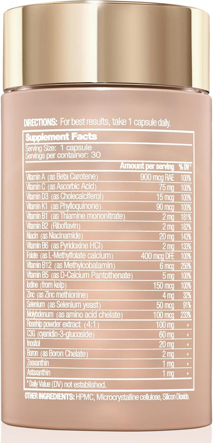 Her Daily Multi 60-Day Wellness System - Women's Multivitamin Bottle + Eco-Friendly Refill Pack - Vegan Formula for Energy, Mental Clarity & Eye Health