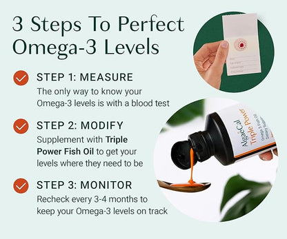 ALGAECAL Omega 3 Finger Test Kit – Easy Home Test Kit with Pre-Paid Return Envelope, Quick & Hassle-Free Certified Lab-Verified Results for Accurate Omega-3 Levels, Made in USA