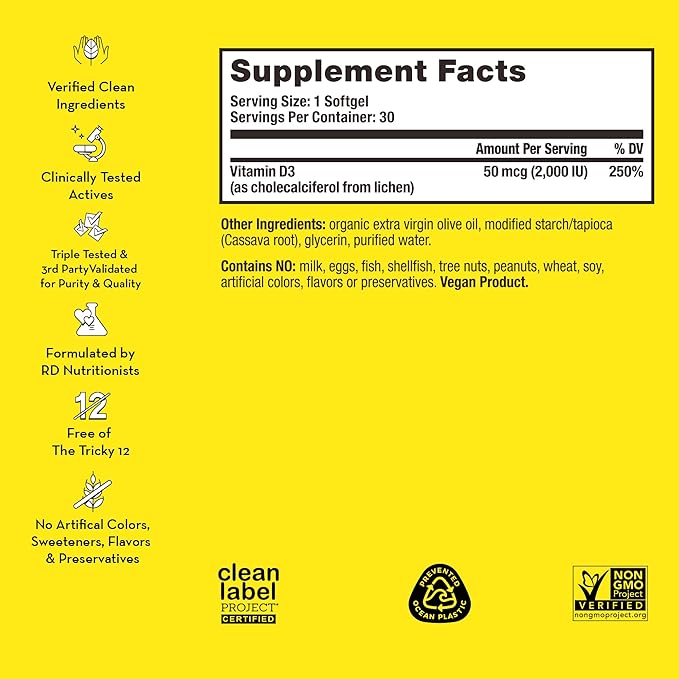 HUM Here Comes The Sun - Immune Supplement with Vitamin D & Calcium for a Healthy Immune System - Supports Radiant Skin, Mood + Bone Health (30-Count)